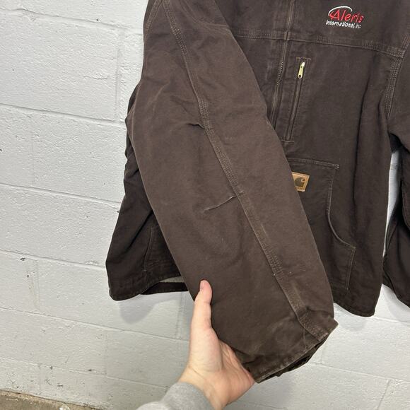 Vintage Carhartt Sherpa-Lined Ridge Jacket “Dark Brown” C61 - Picture 6 of 13